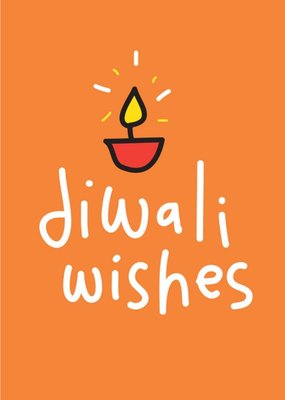 Diwali Wishes Diya Card