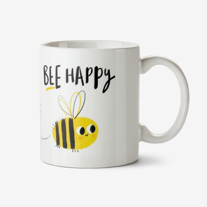 Illustrated Bee Happy Mug