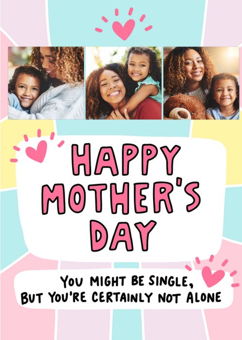 Angela Chick Colourful Single Mother's Day Photo Upload Card
