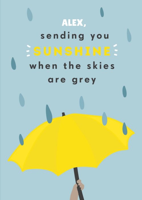 Sending You Sunshine Thinking Of You Card