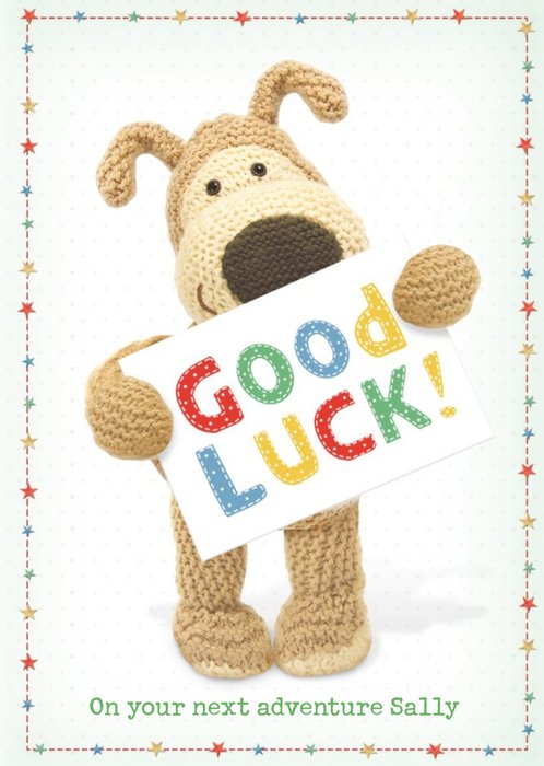 Boofle Good Luck Personalised Card