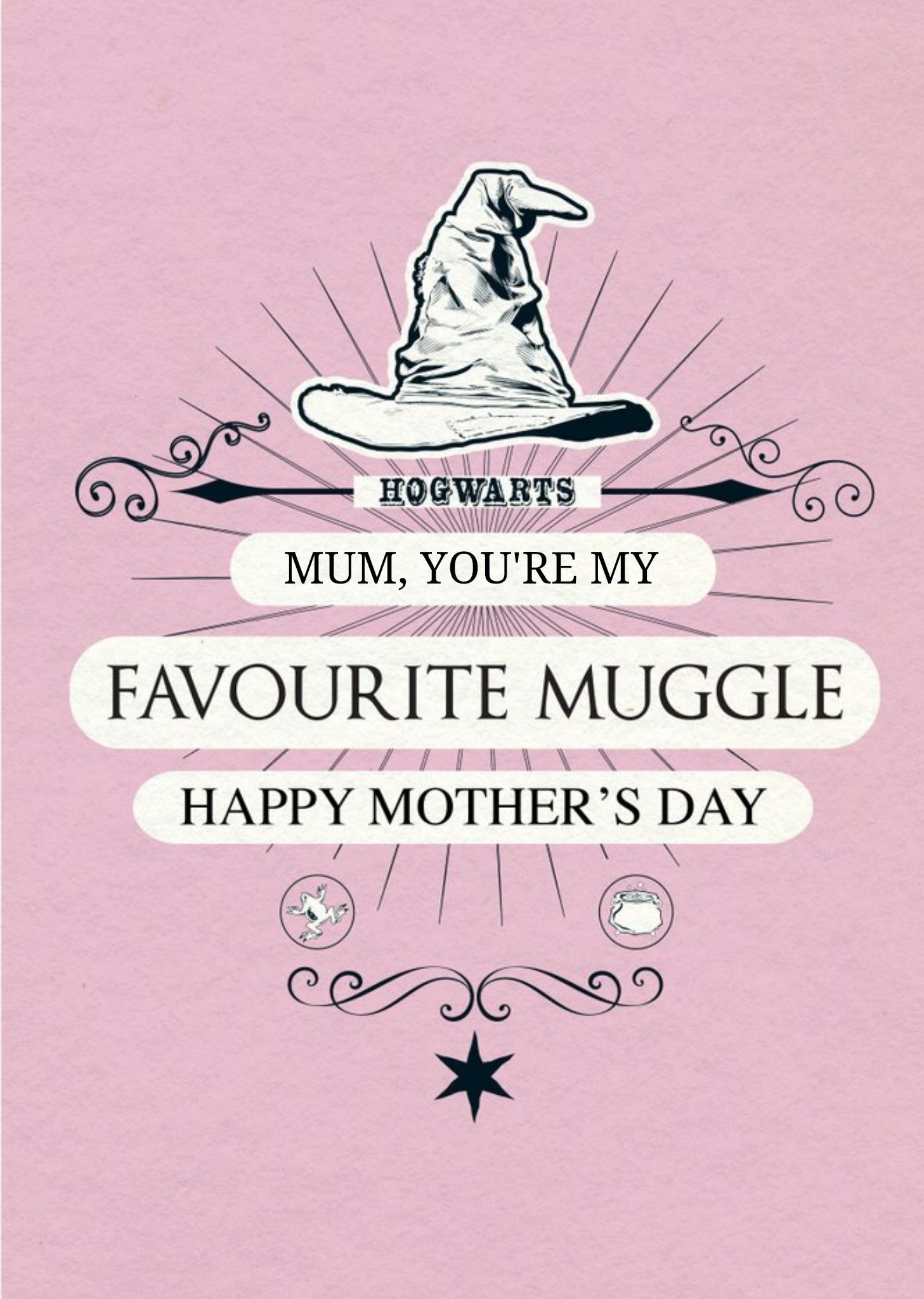 Harry Potter Mum You're My Favourite Muggle Mother's Day Card, Large