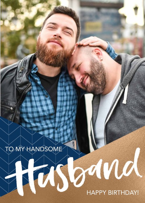 Husband Photo Upload Birthday Card