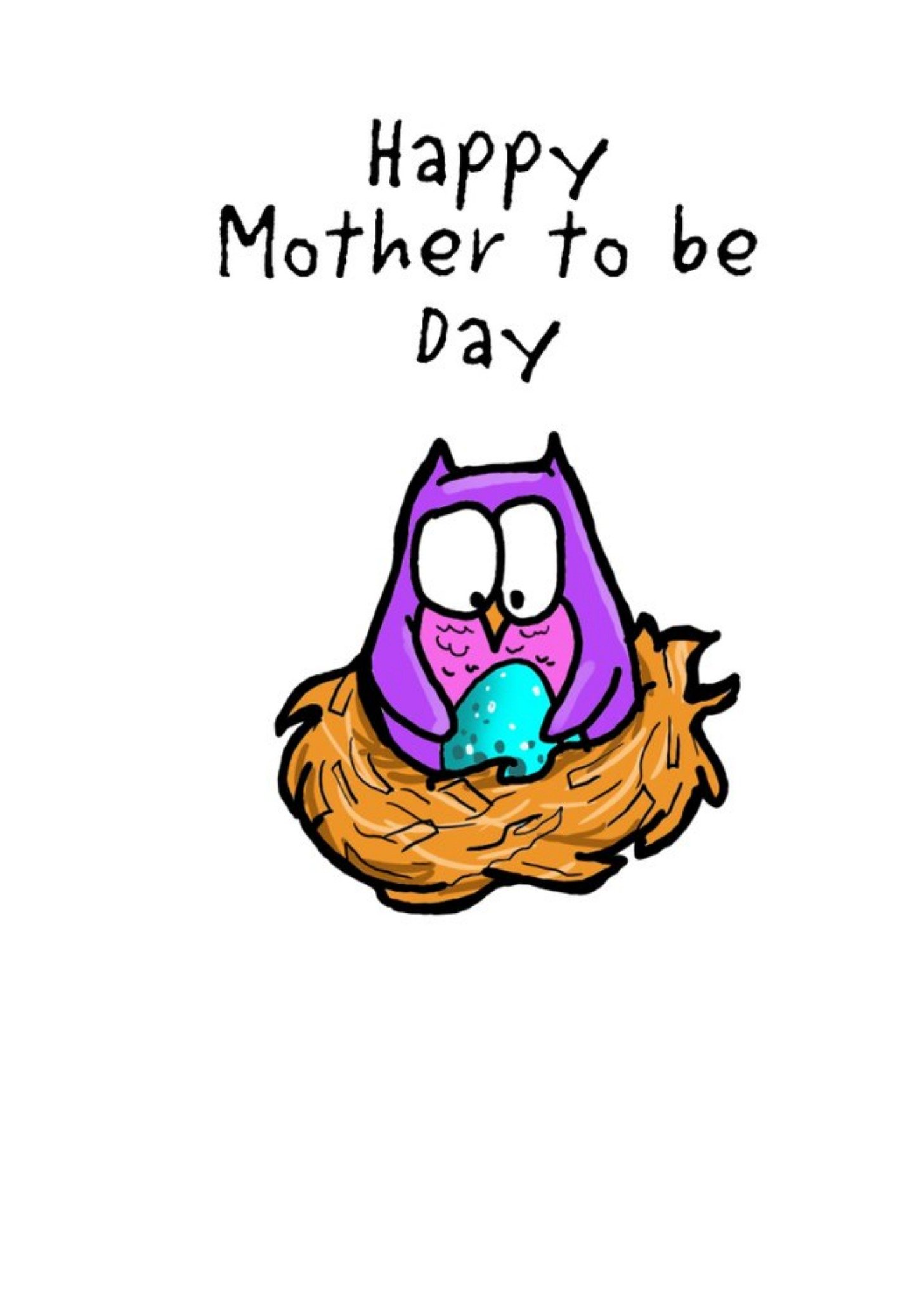 Moonpig Karen Flanart Pregnancy Mother's Day Funny Cute Card Ecard
