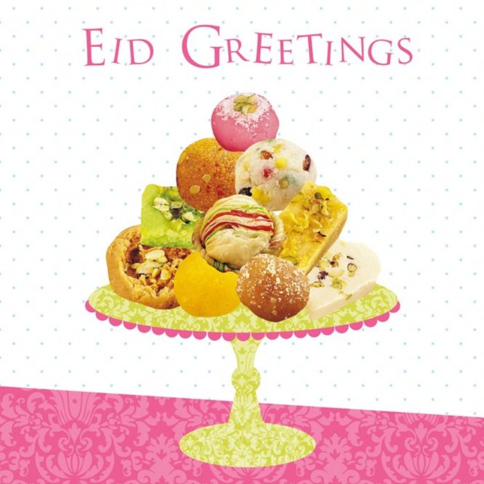 Colourful Sweets Eid Greetings Card