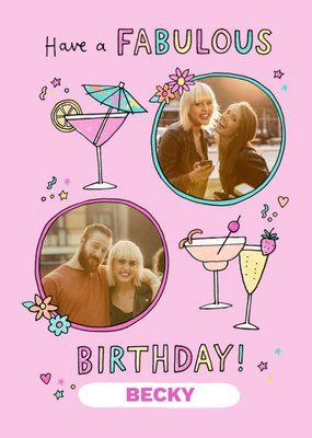 Have a fabulous Birthday Photo Upload Card