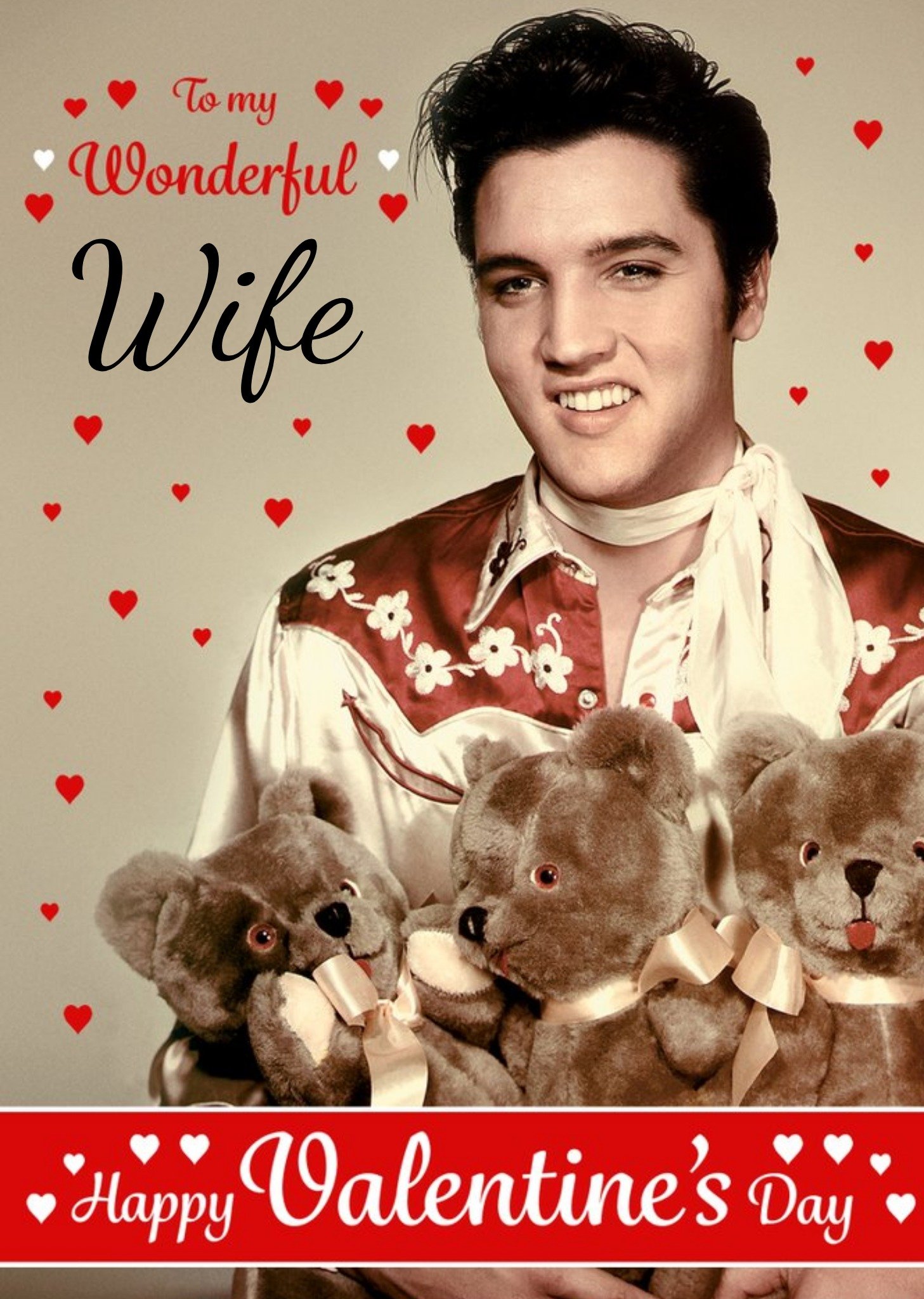 Moonpig Elvis Wonderful Wife Valentine's Day Card Ecard