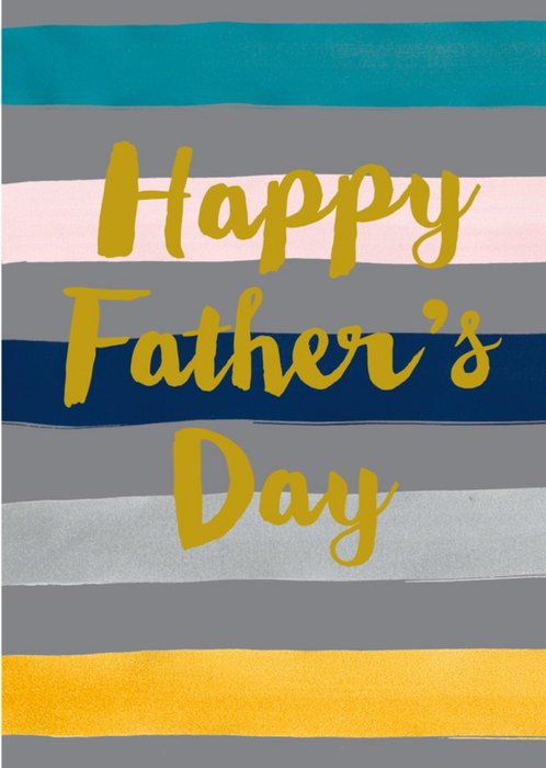 Happy Fathers Day Stripy Card