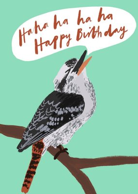 Illustration Of A Kookaburra Birthday Card