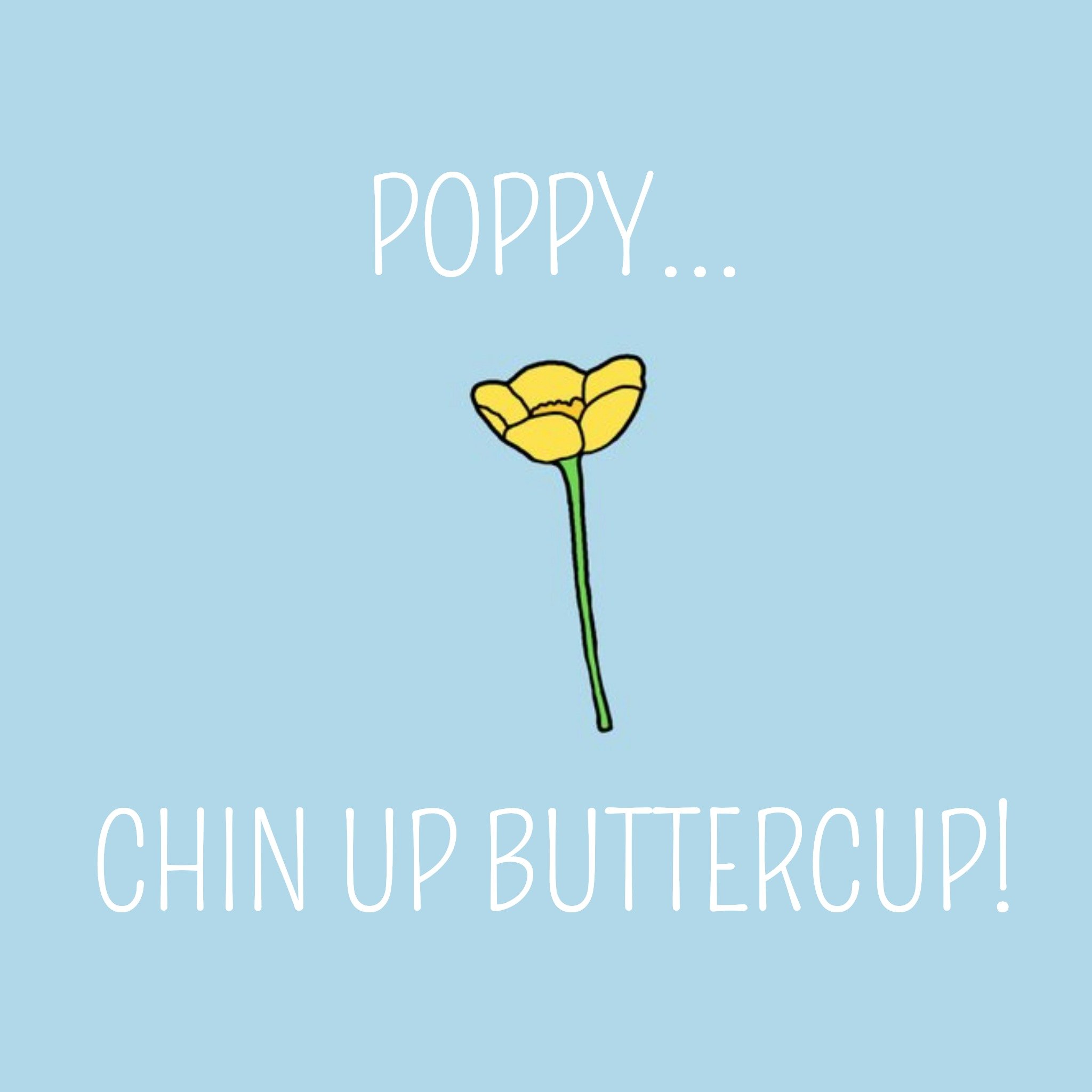 Moonpig Chin Up Buttercup Square Personalised Greetings Card, Large