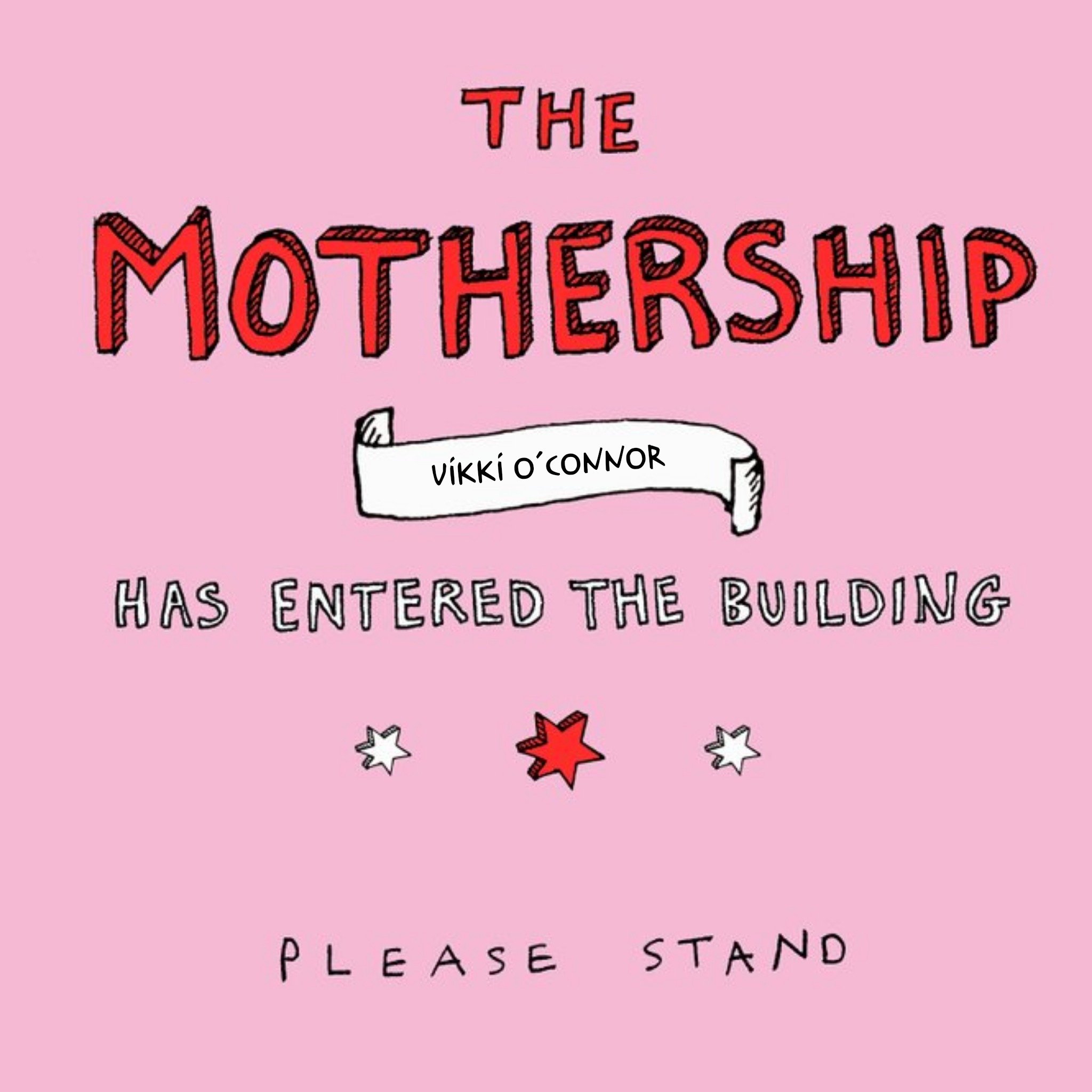 The Mothership Has Entered The Building Cool Mother's Day Card, Square