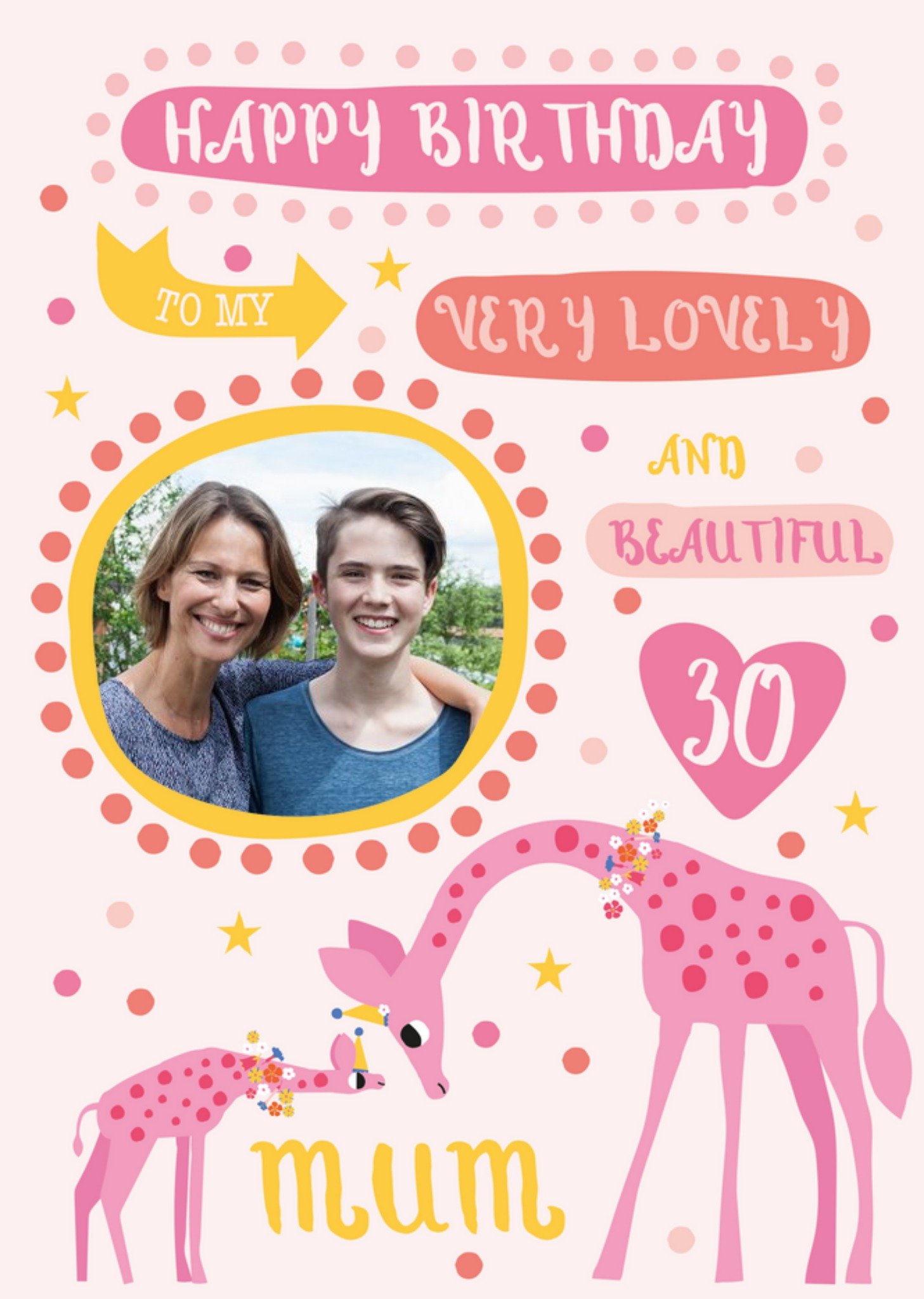 Happy Birthday To My Very Lovely And Beautiful Mum 30th Birthday Card Ecard