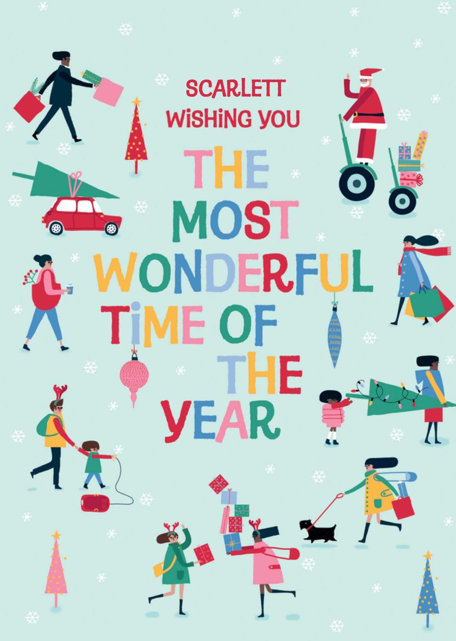 Moonpig The Most Wonderful Time Of The Year Christmas Card, Large