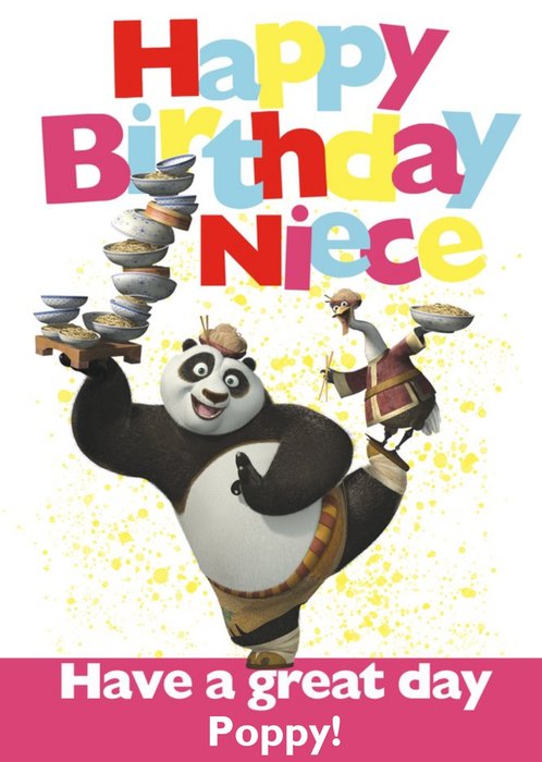 Kung Fu Panda Niece Birthday Card