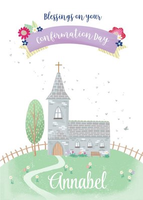 Ling Design Illustration Church Floral Special Occasion Card 