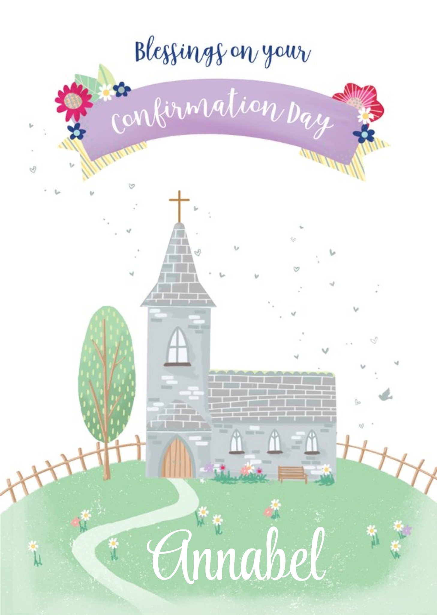 Ling Design Illustration Church Floral Special Occasion Card Ecard