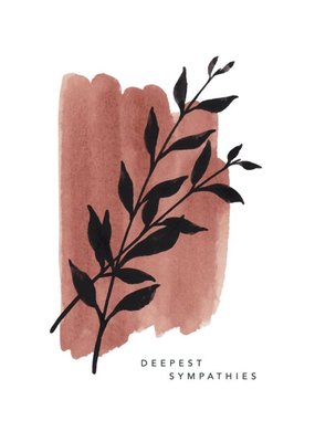 Joy Jen Studio Minimalist Botanic Deepest Sympathies Card