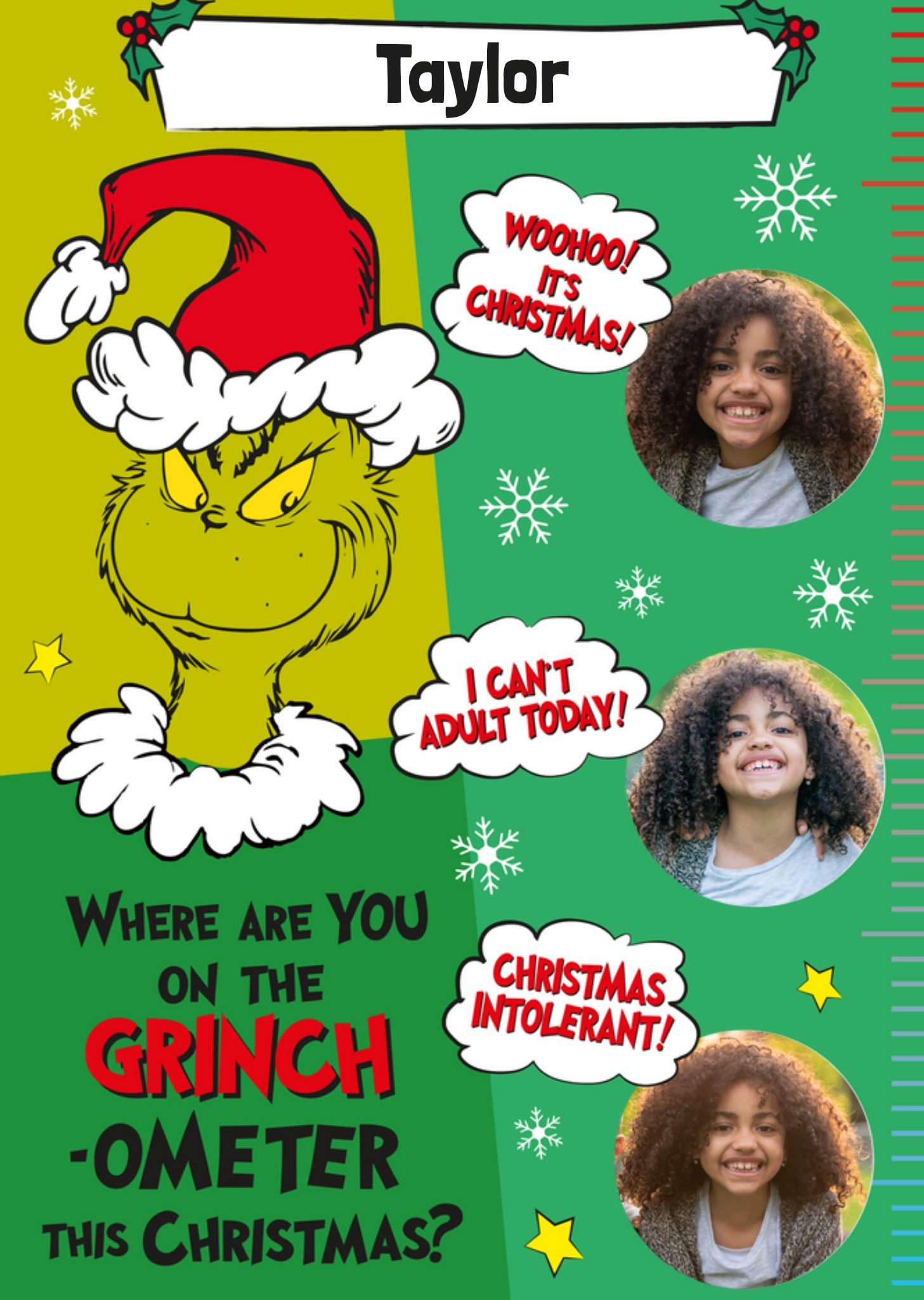 Moonpig The Grinch Photo Upload Christmas Card Ecard