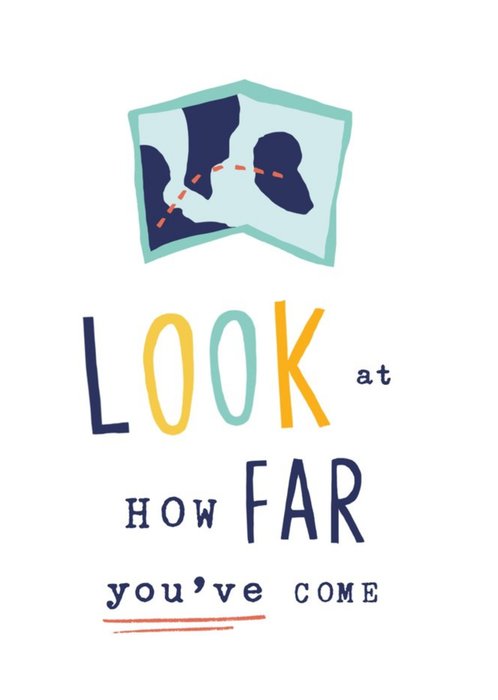 Look How Far You've Come Postcard