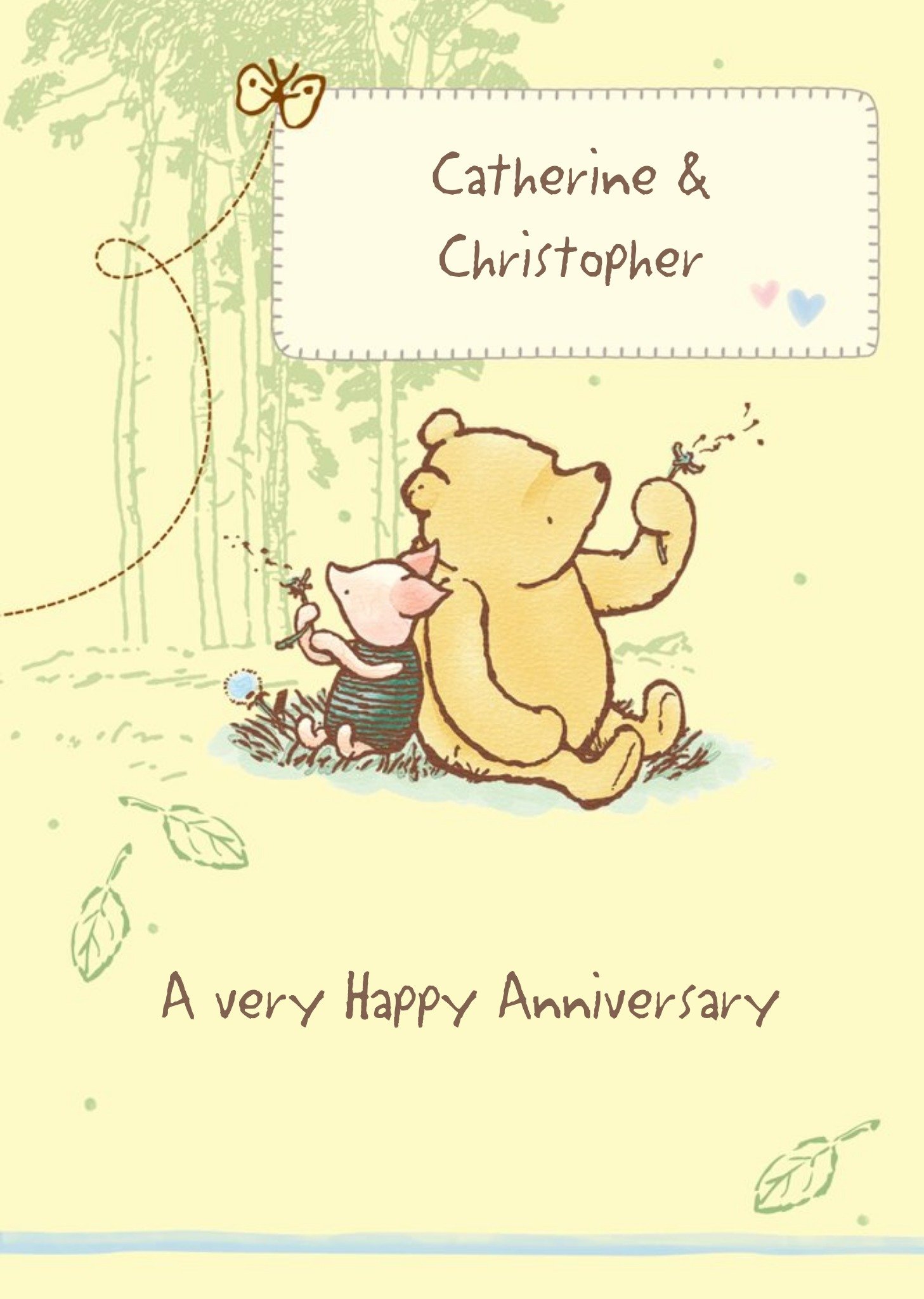 Disney Winnie The Pooh Anniversary Card