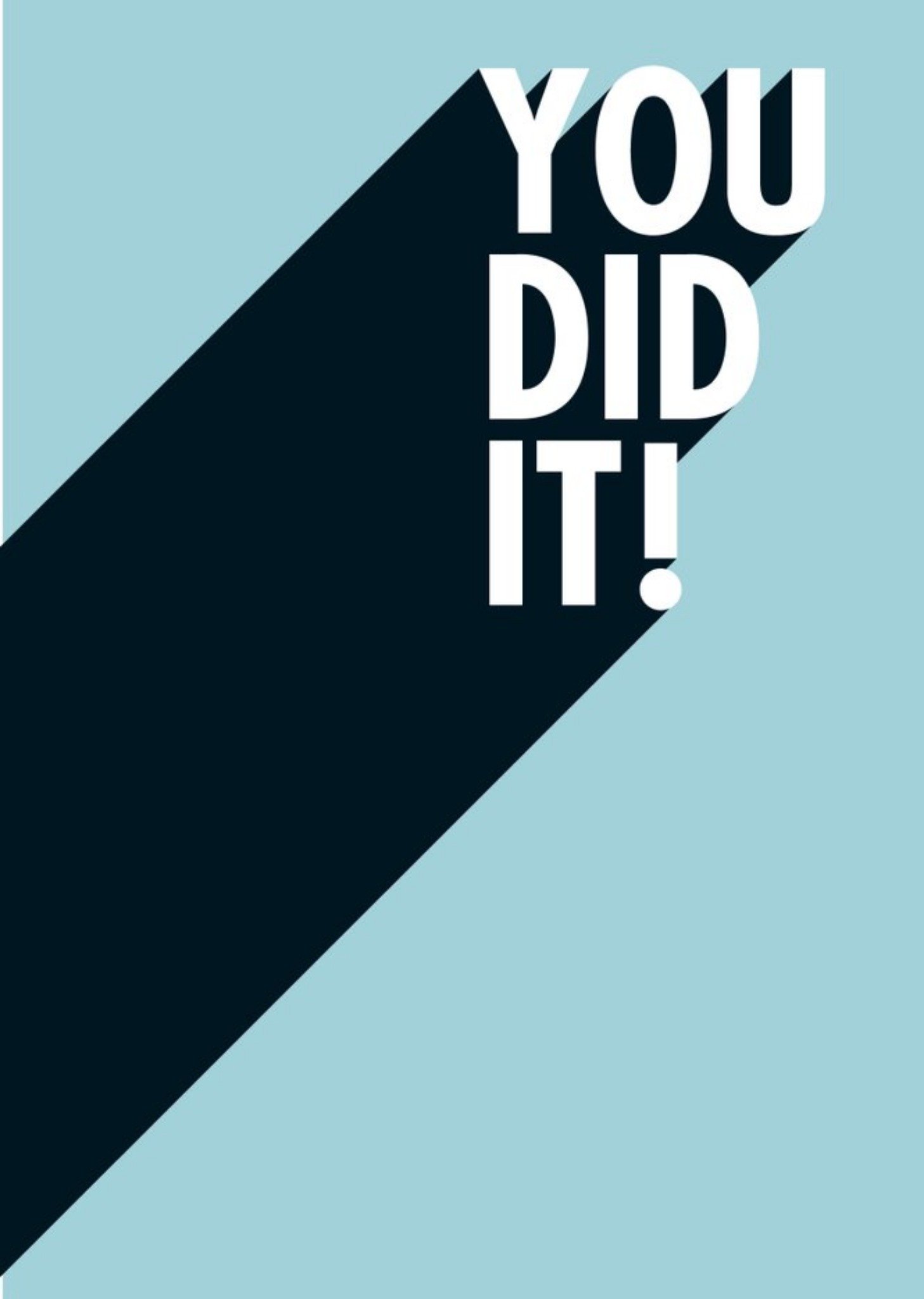 Moonpig You Did It Funny Typographic Card, Large