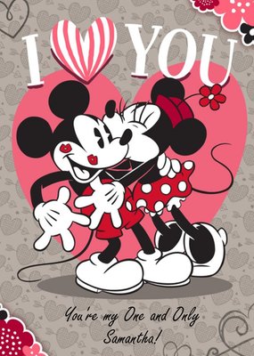 Minnie & Mickey Mouse Valentine's Card