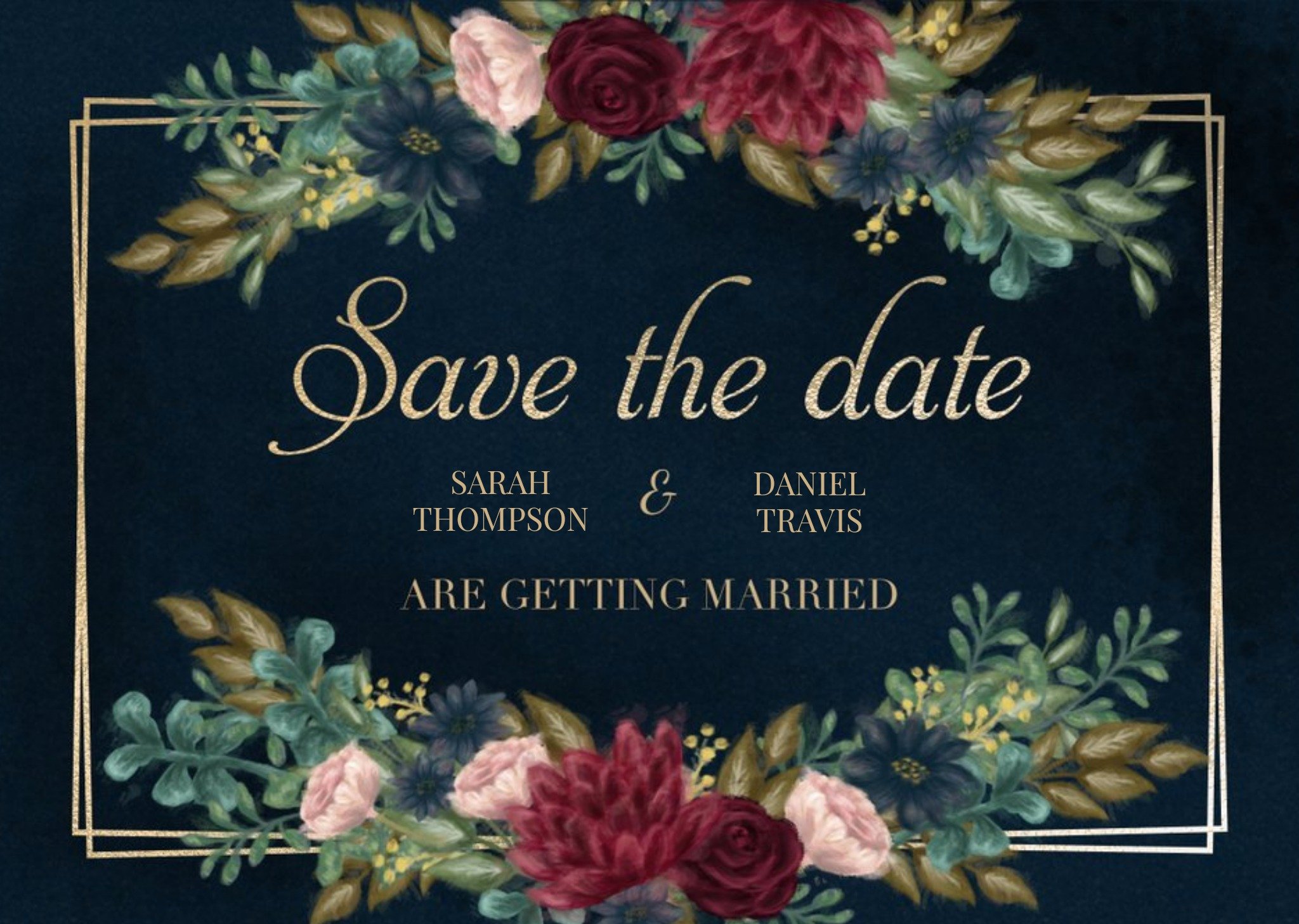 Moonpig Hope Blossoms Wedding Save The Date, Standard Card