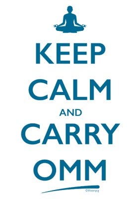 Typographic Keep Calm And Carry Omm T-Shirt