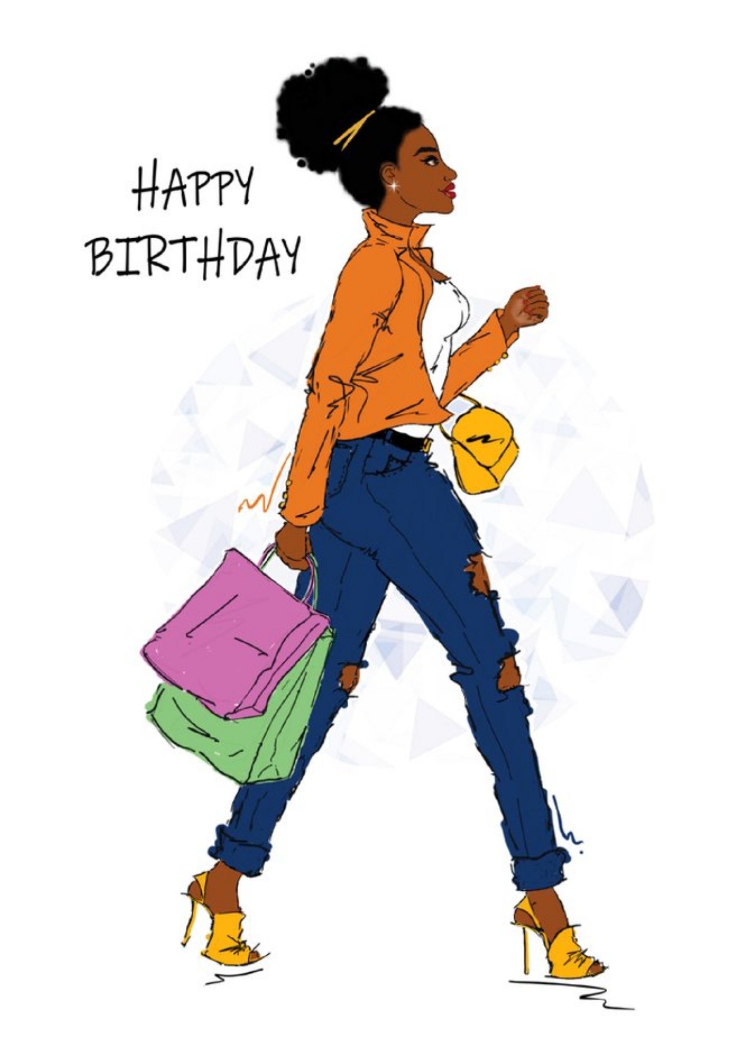 Woman Fashion Shopping Birthday Ecard