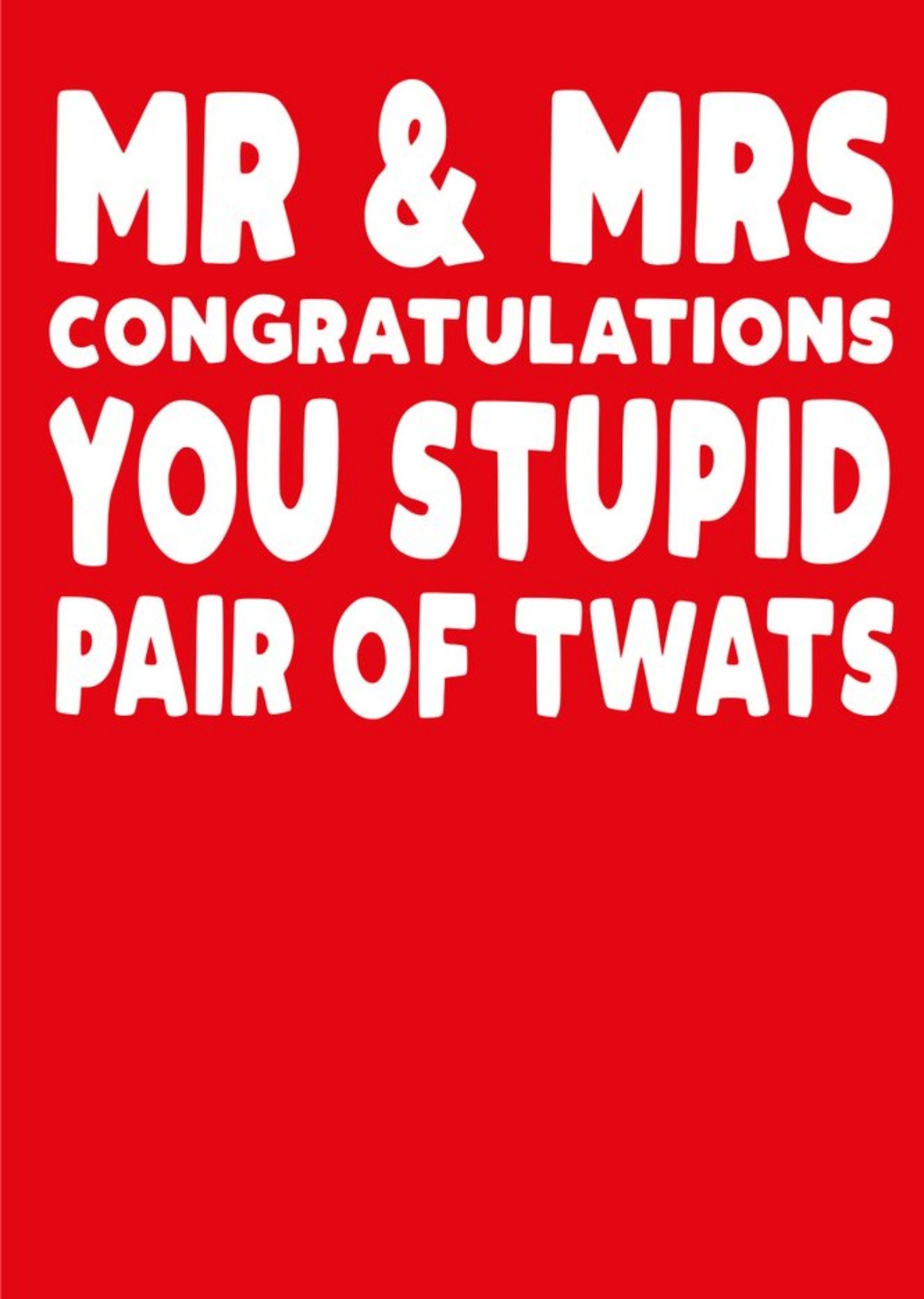 Filthy Sentiments Modern Rude Congratulations Pair Of Twats Wedding Card Ecard