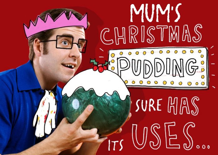 Mums Christmas Pudding Joke Card