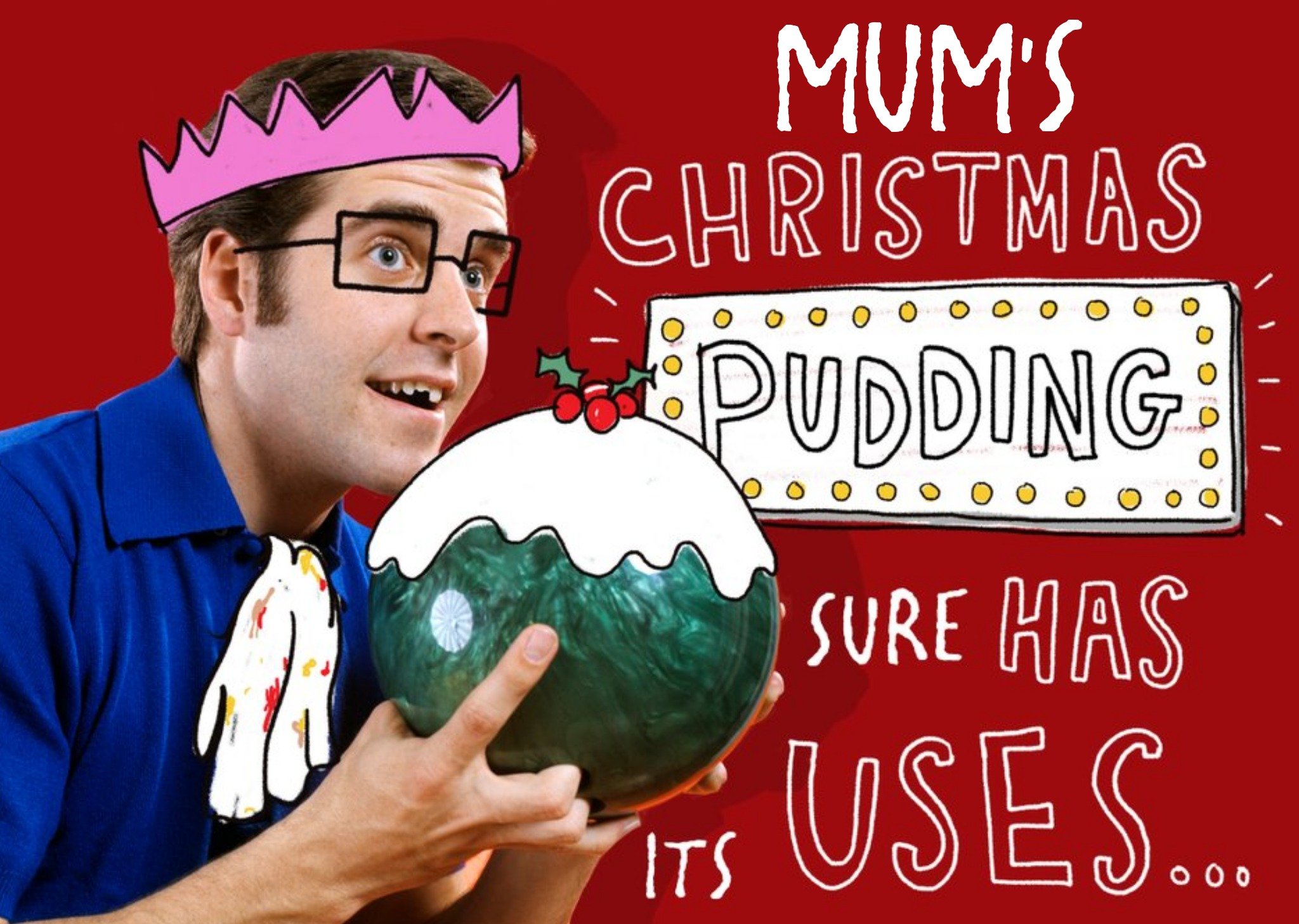 Mums Christmas Pudding Joke Card Ecard