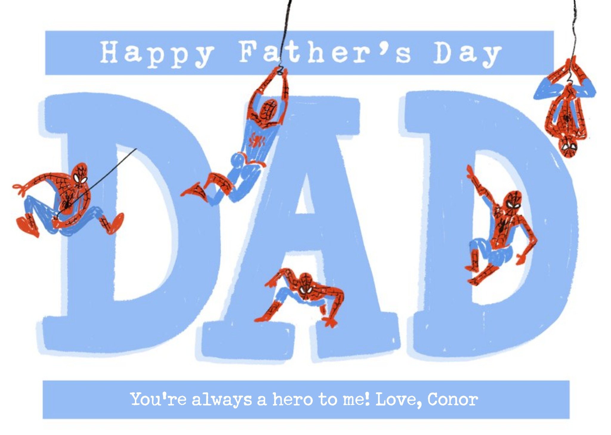 Disney Marvel Spiderman You Are A Hero Father's Day Card