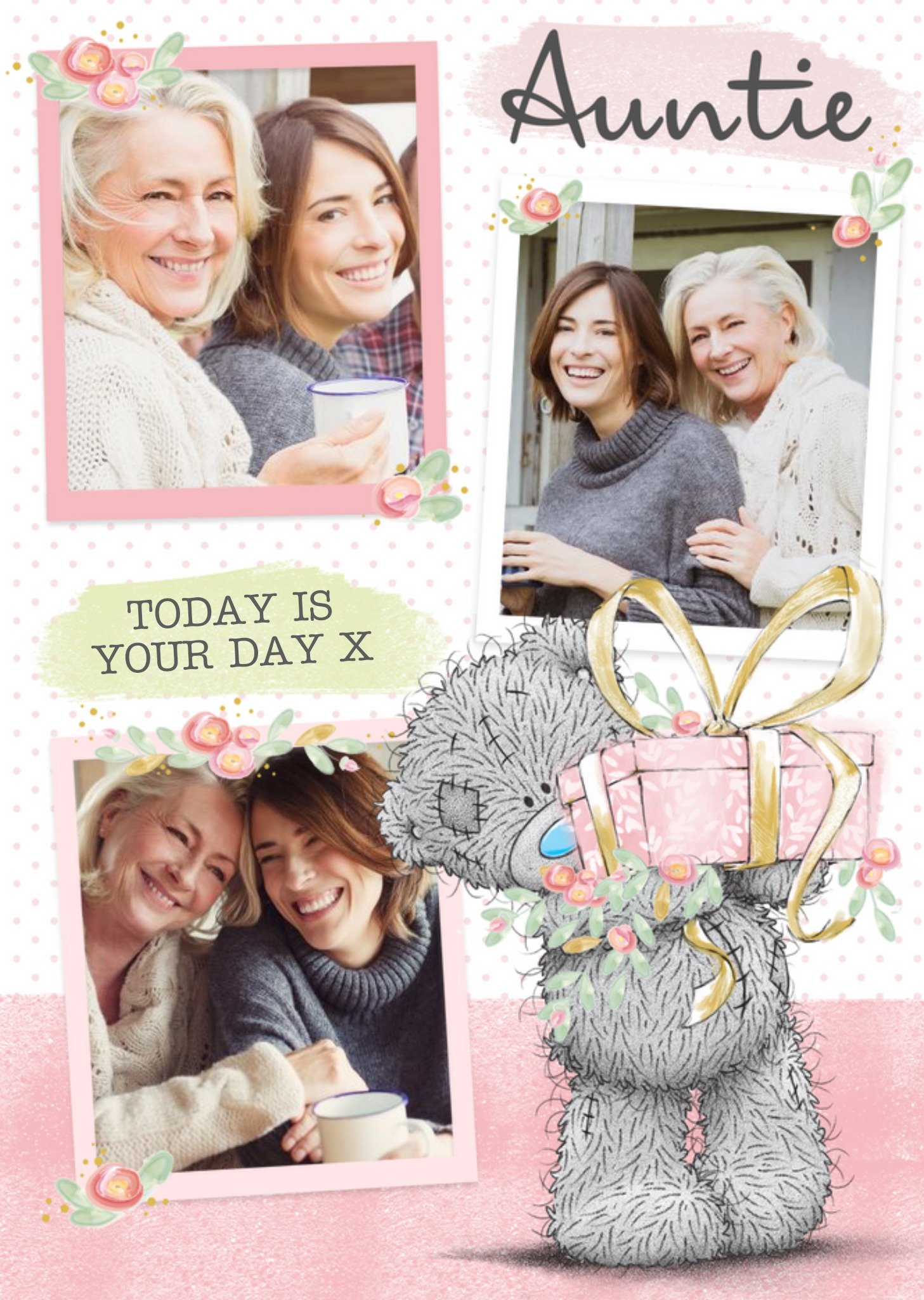 Tiny Tatty Teddy Auntie Birthday Card - Tatty Teddy - Photo Upload Card Ecard