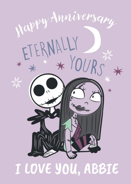 Nightmare Before Christmas Jack Skellington and Sally Eternally Yours Anniversary Card