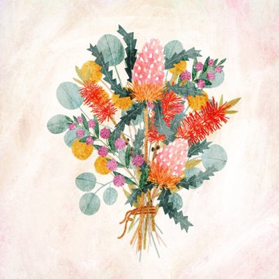 Rachel Gyan Illustration Australia Floral Thank You Wedding Card