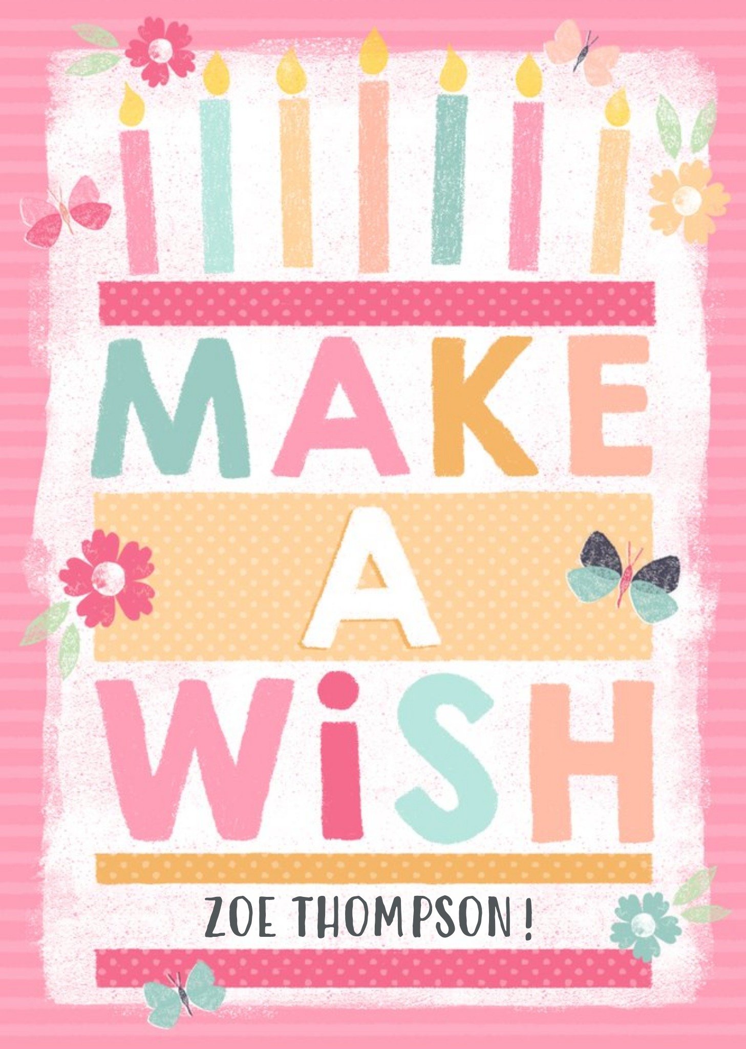 Personalised Happy Birthday Make A Wish Card Ecard