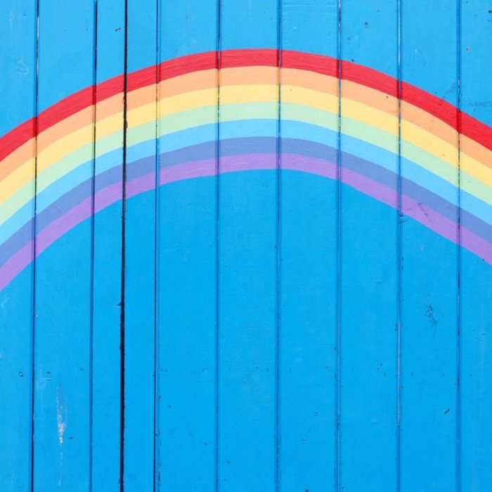 Photographic Rainbow Painting Card