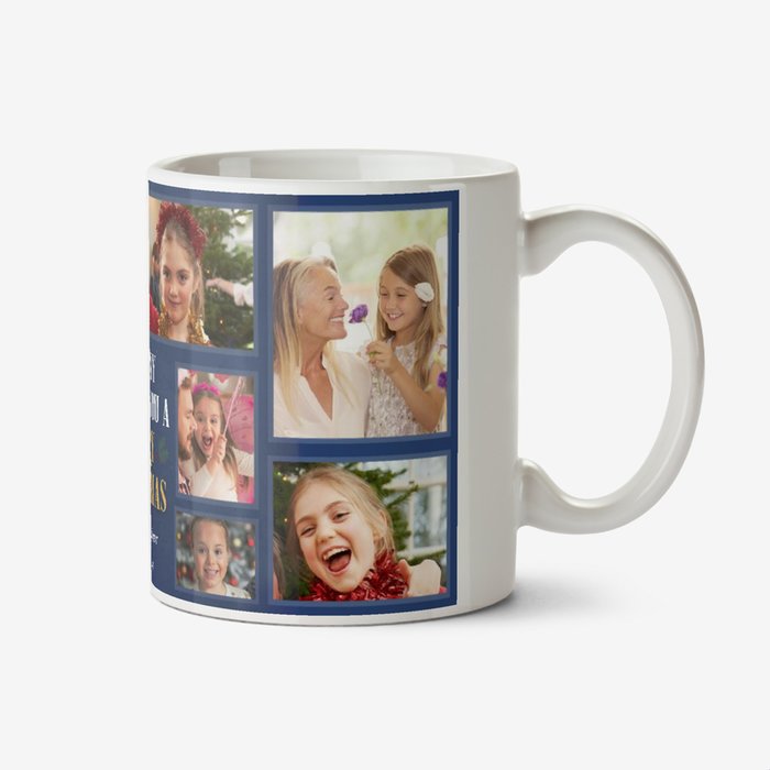 Multi Photo Upload Christmas Mug For Nanny