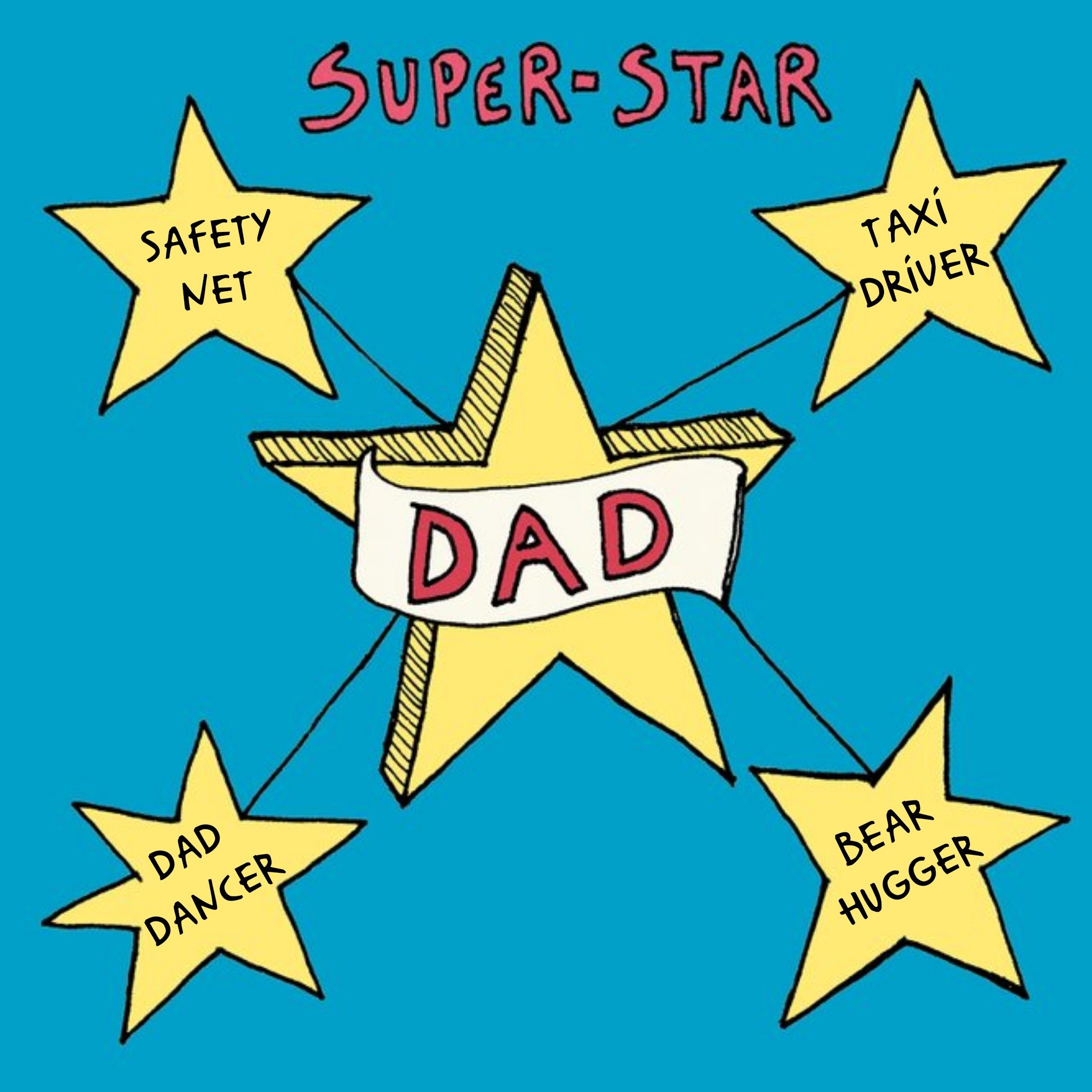 Father's Day Card - Superstar Dad - Funny, Square