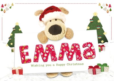 Boofle Name Sign Personalised Christmas Card
