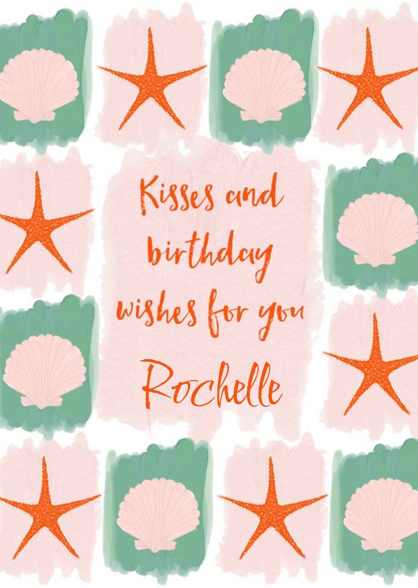 Moonpig Modern Personalised Kendra Dandy Kisses And Birthday Wishes Card, Large