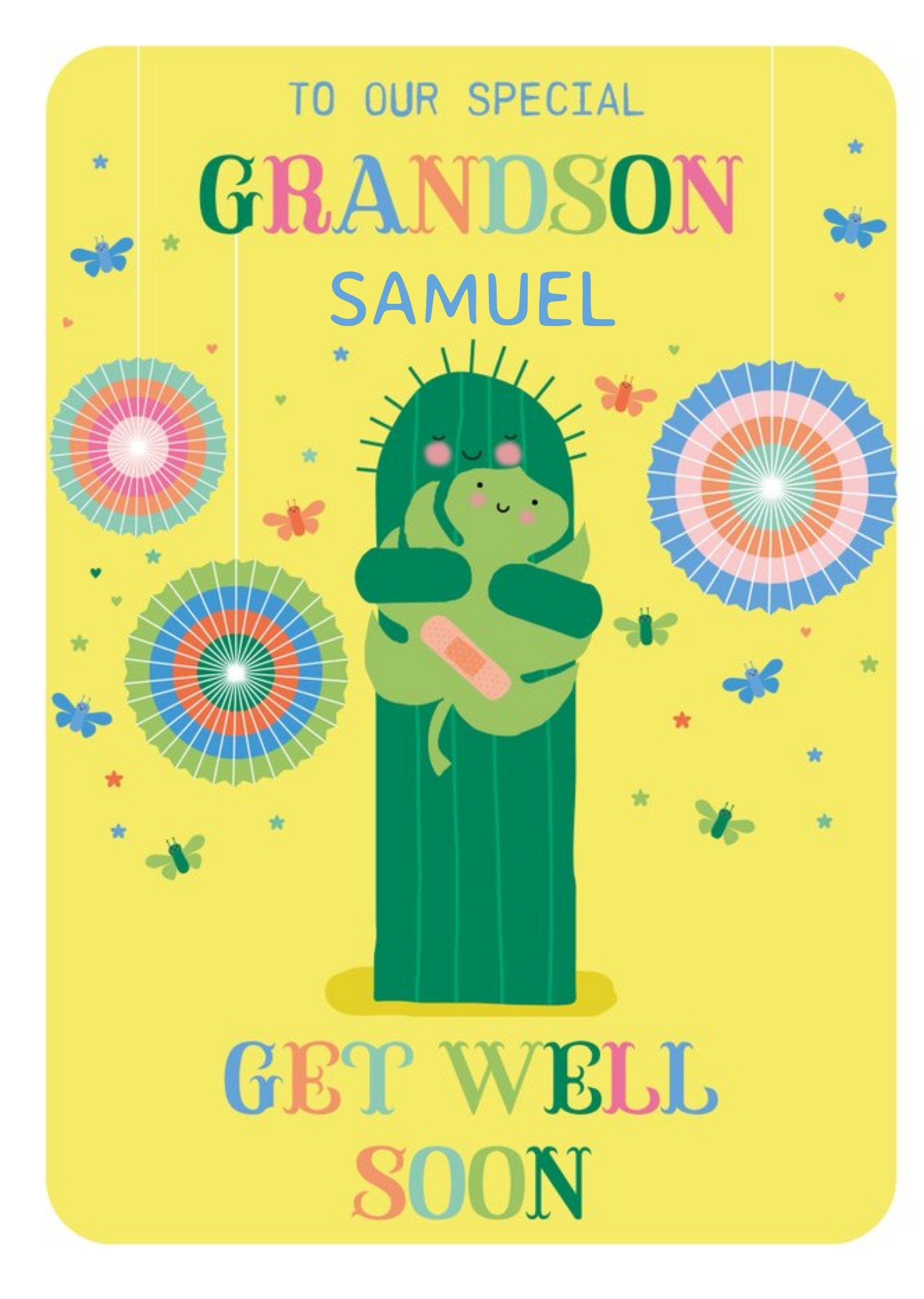 Cute And Colourful Grandson Get Well Soon Card Ecard