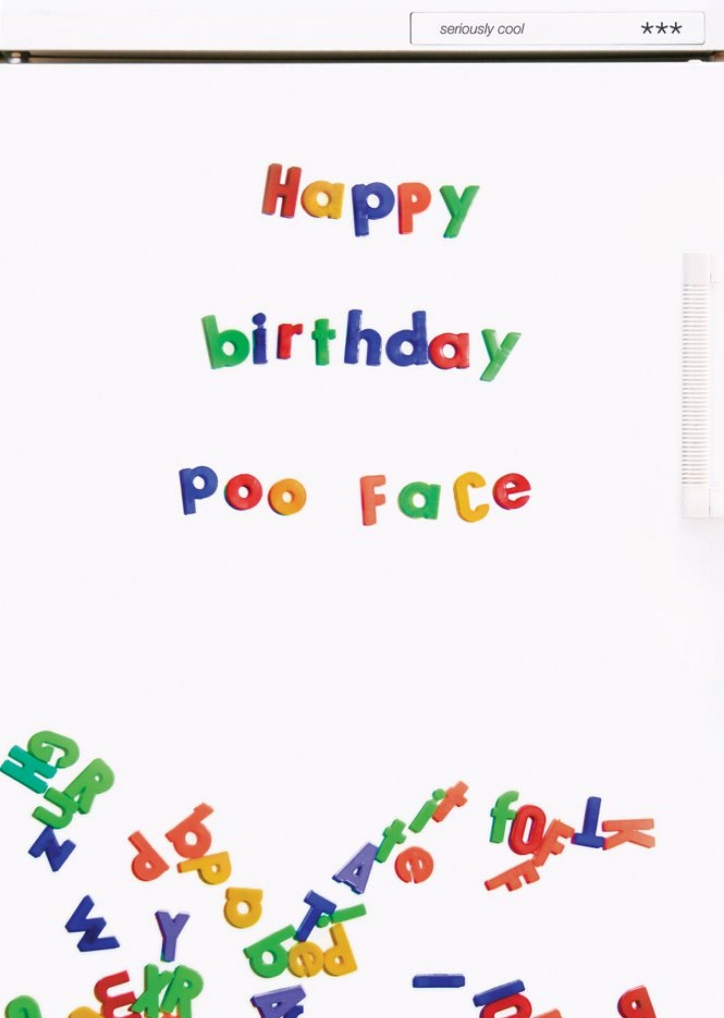 Brainbox Candy Rude Funny Happy Birthday Poo Face Card, Large