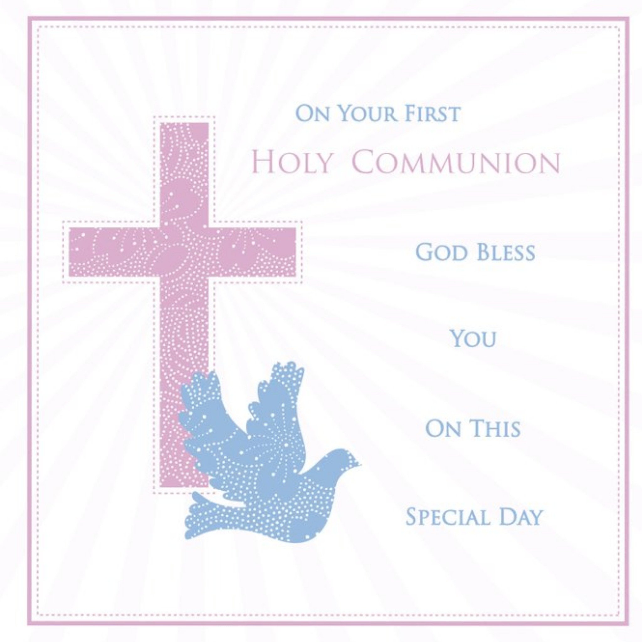Moonpig On Your First Holy Communion God Bless You On This Special Day Card, Large
