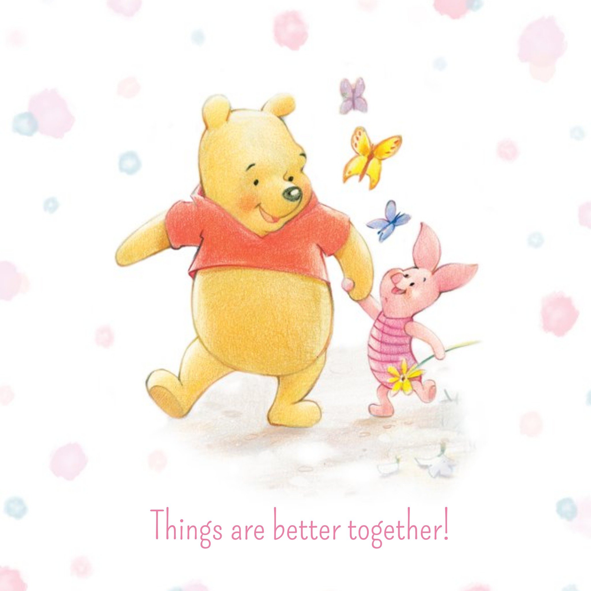 Disney Winnie The Pooh Things Are Better Together Card, Large