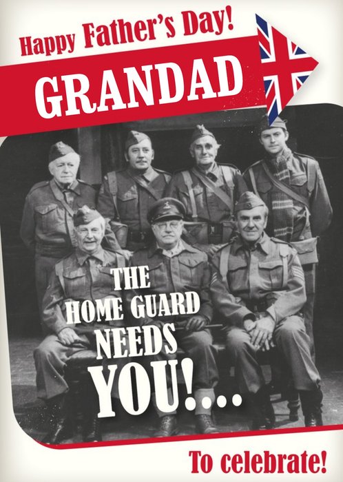 Retro Humour Dad's Army The Home Guard Needs You Father's Day Card
