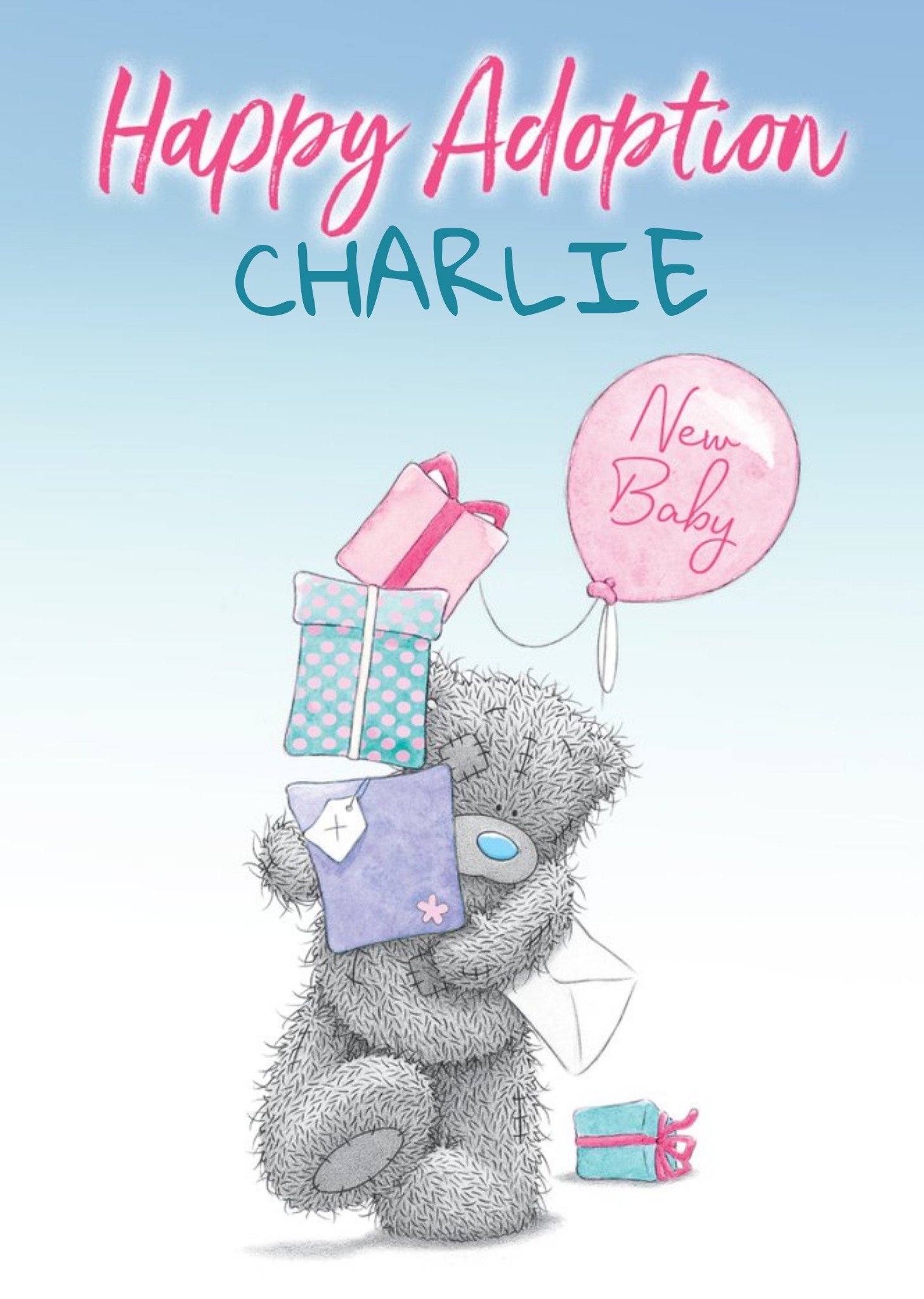 Me To You Tatty Teddy Cute Happy Adoption New Baby Card