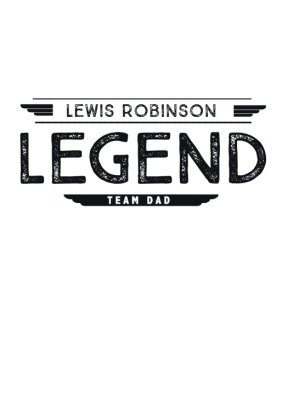 Personalised Legend T-Shirt 