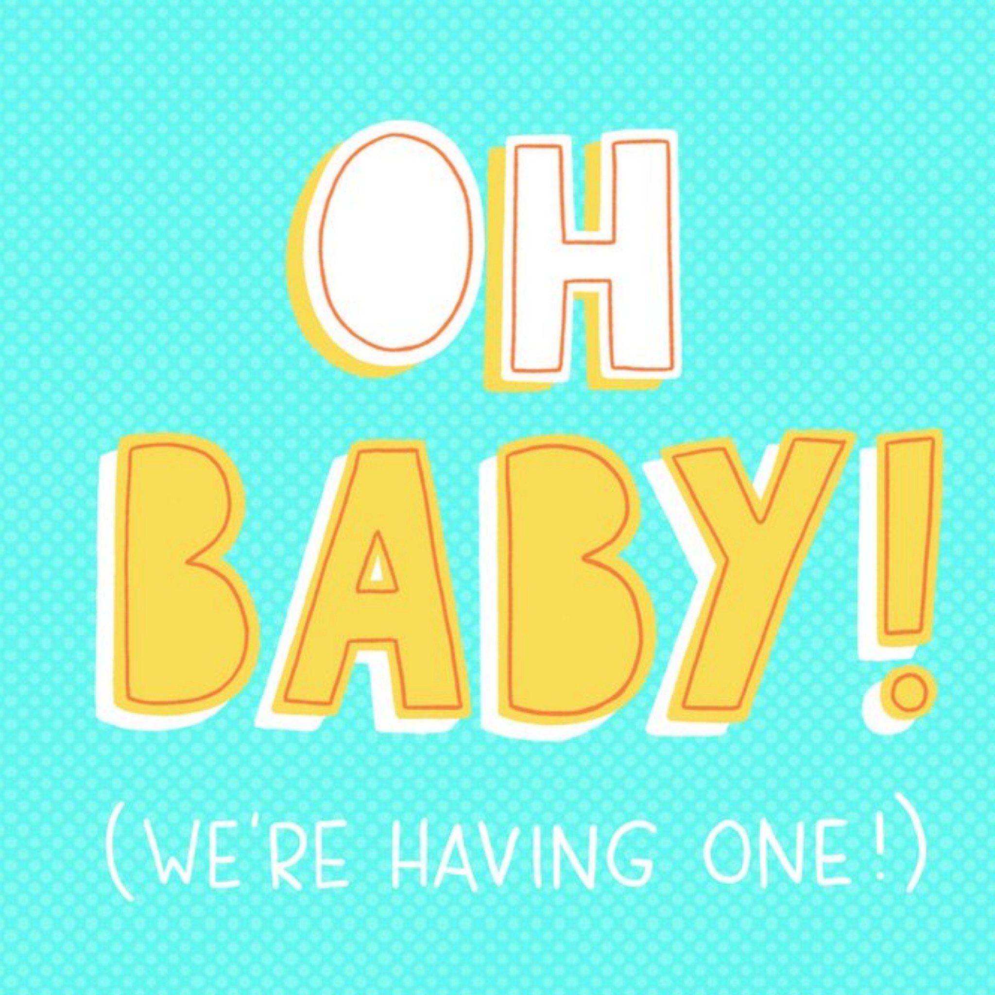 Oh Baby Funny New Baby Announcement Card, Square